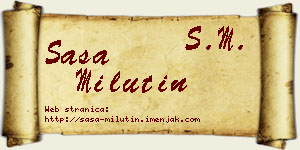 Saša Milutin vizit kartica